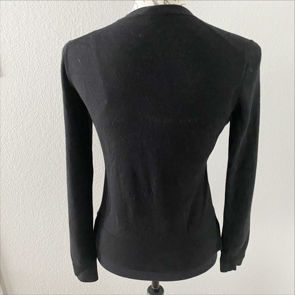 THEORY 94% Wool Black Button Up Sweater Size Medium - Picture 4 of 8